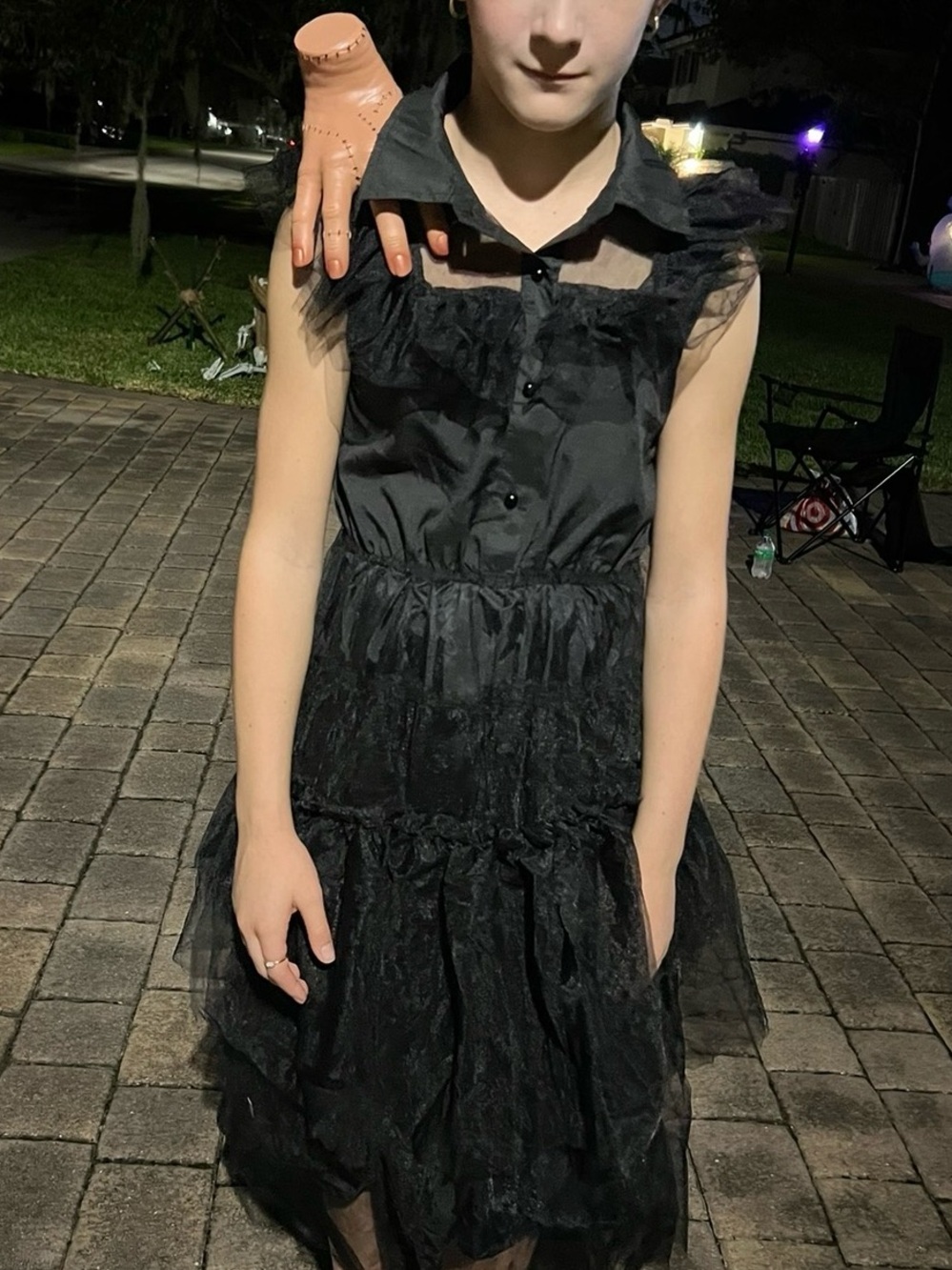 Wednesday Addams Rave N’ Dance dress + Thing!